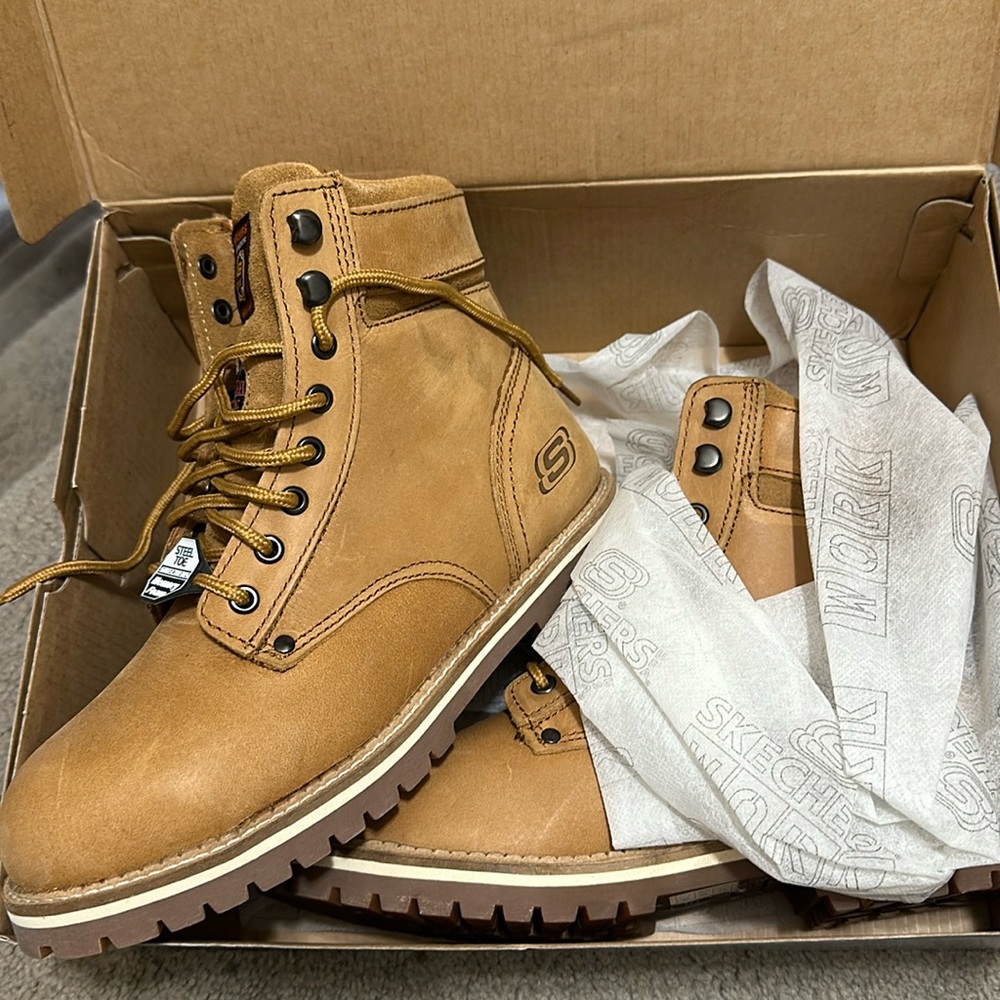 Sketches steel toe work boots